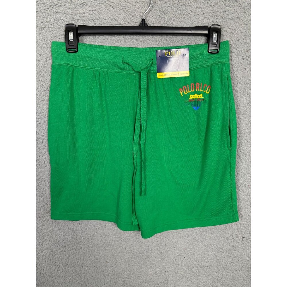 Polo Ralph Lauren Mens 6" Logo Green Comfort Sleep Shorts Green Medium NWT's